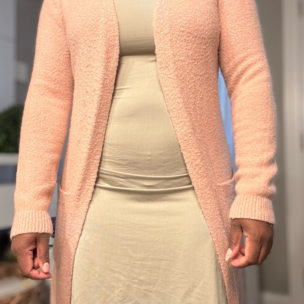 Forever 21 pink knit sweater robe